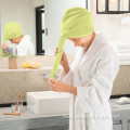 microfiber lisse drying hair turban towel wrap